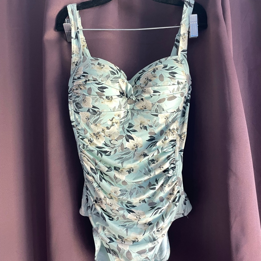 Floral Print Ruched Swimsuit